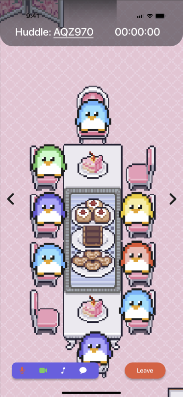 Grail huddle screen shown in a phone frame